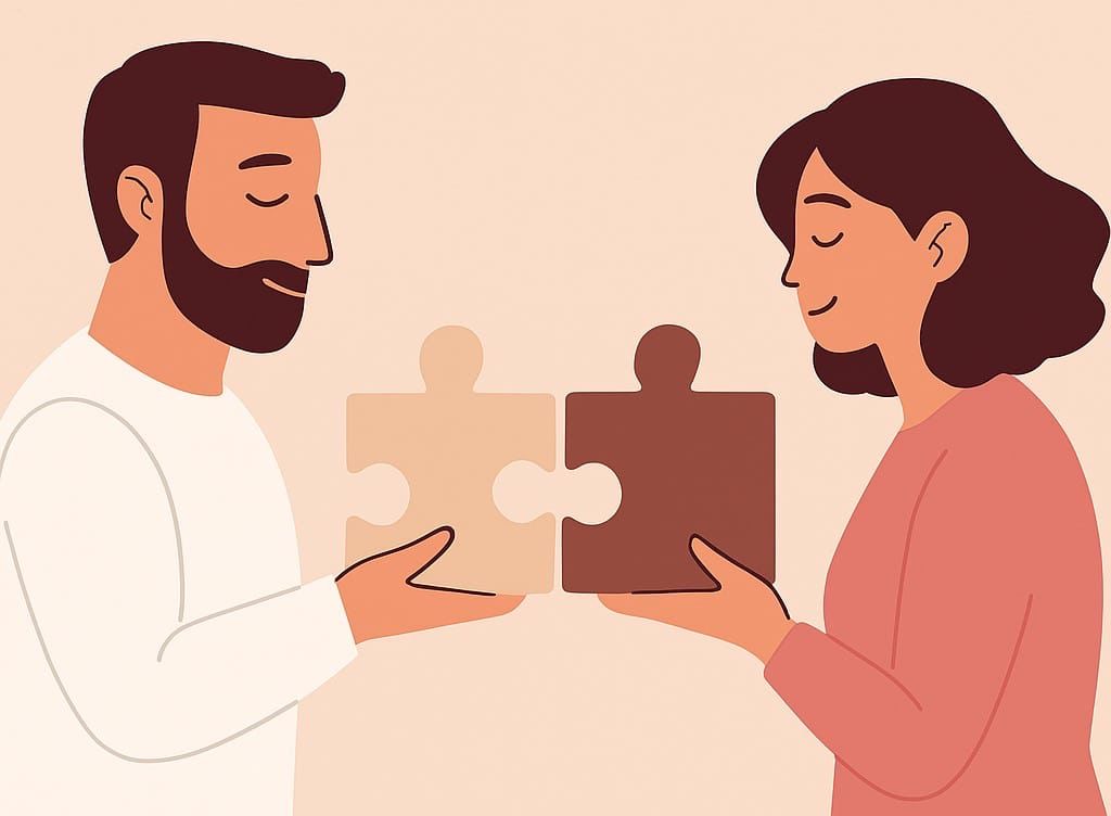 تَكامُلُ الأدوَار:            الرَّجُلُ والمَرأَة، شَريكَانِ لا نِدّان.