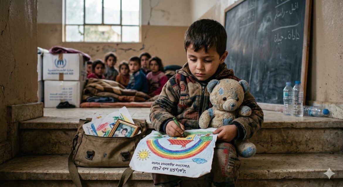 “لُقاحٌ ضدَّ الكَراهيَّة: ملوكُ الخَيالِ فِي مهبِّ الأذَى.”